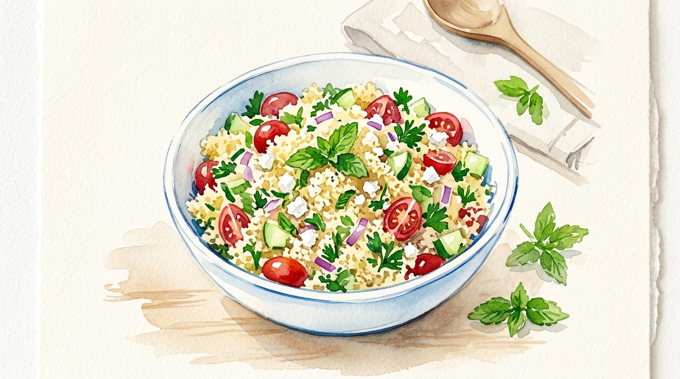 Refreshing Mediterranean Couscous And Mint Salad
