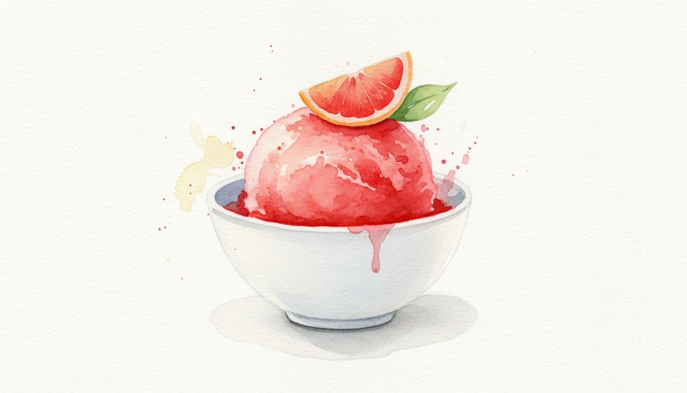 Refreshing Ruby Red Grapefruit Sorbet