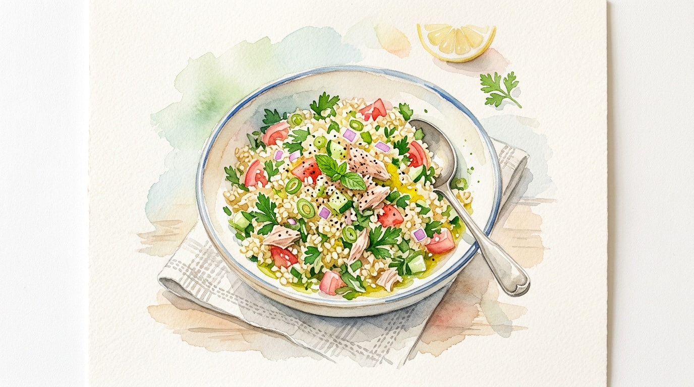 Refreshing Tuna Tabbouleh with Zesty Lemon Dressing