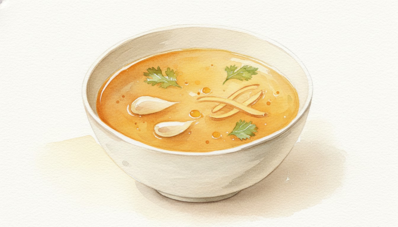 Restorative Golden Garlic Broth