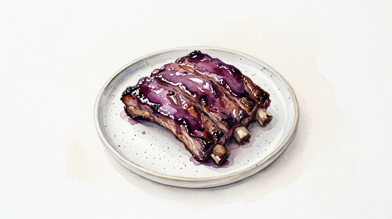 Retro Concord Grape Glazed Baby Back Ribs