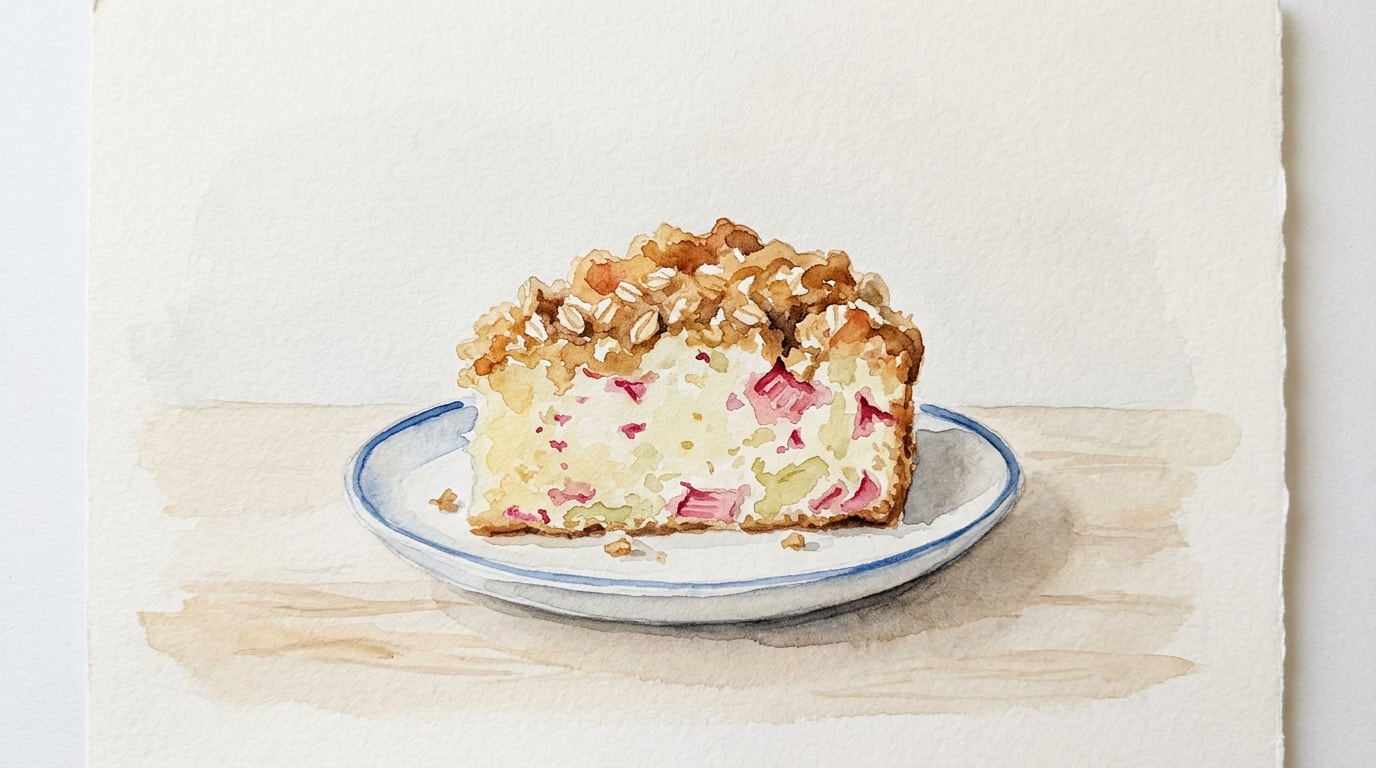 Rhubarb Crumb Coffee Cake