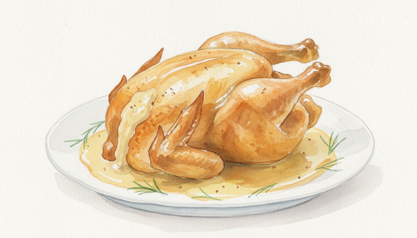 Roast Chicken with Mustard Sauce