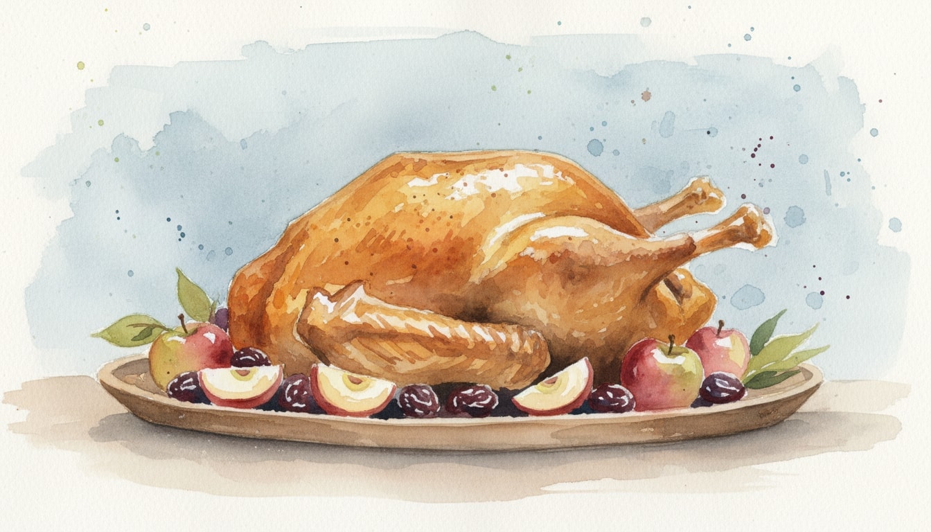 Roast Goose with Apple and Prunes