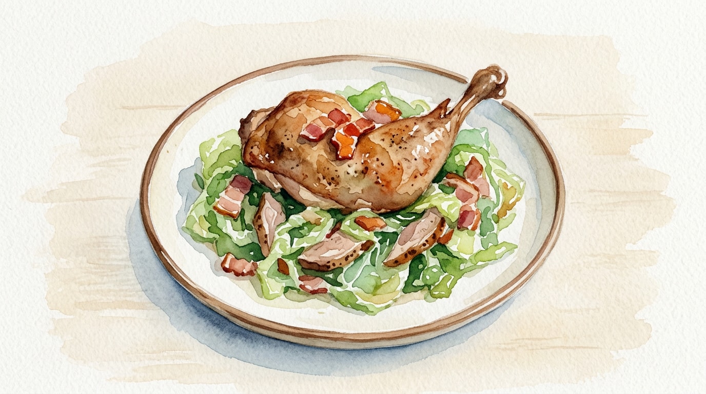 Roast Pheasant With Bacon And Savoy Cabbage