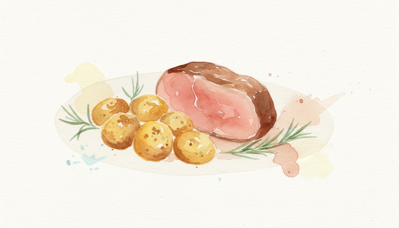Roast Veal with Rosemary and Potatoes