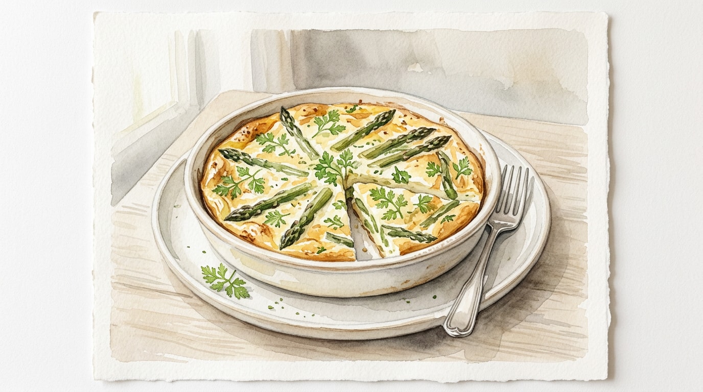 Roasted Asparagus And Chervil Frittata