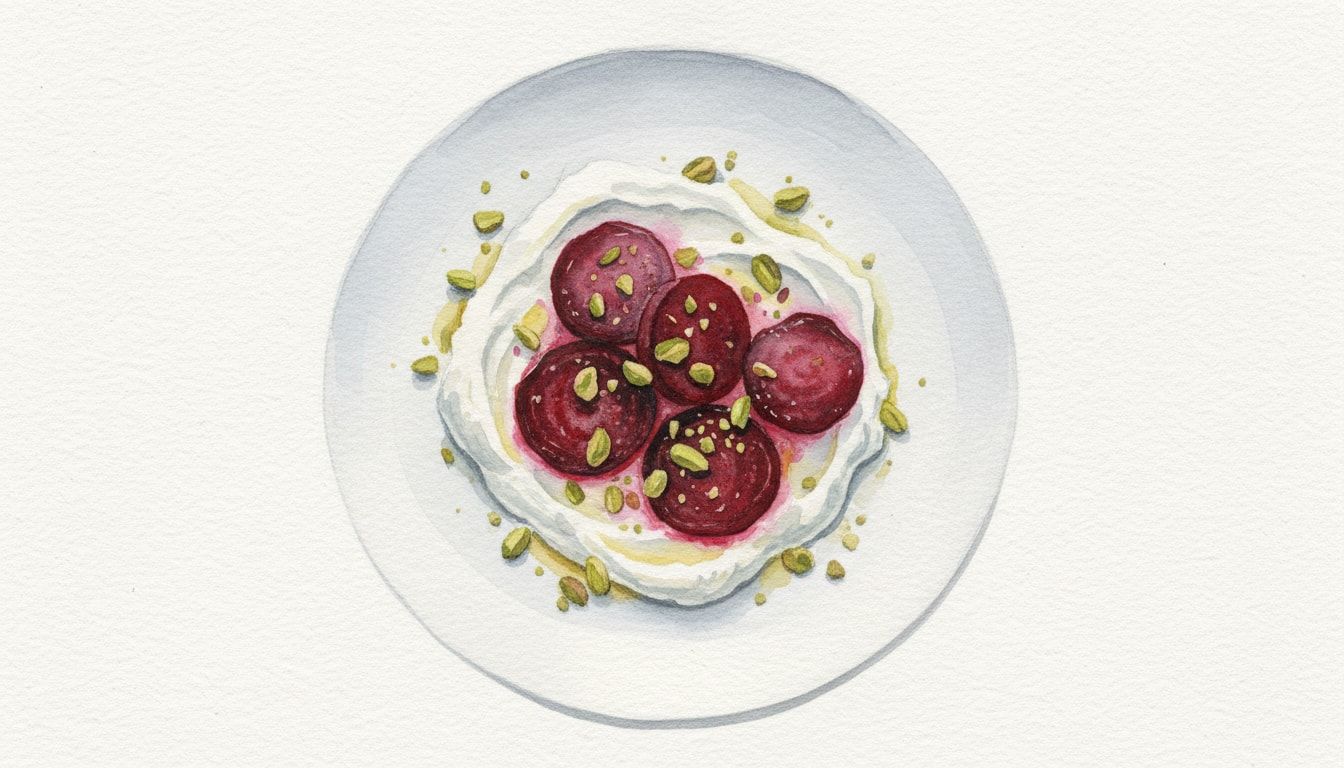 Roasted Beet and Whipped Feta Salad