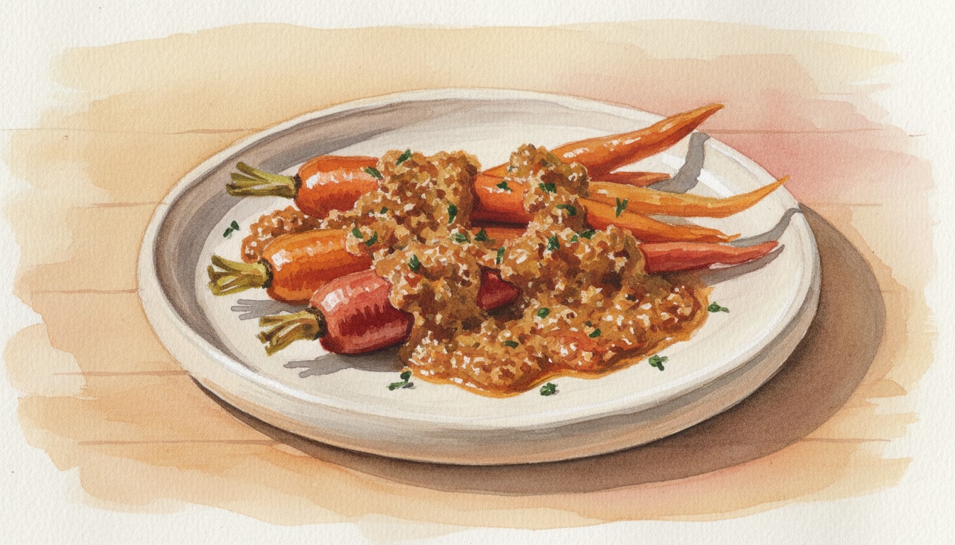 Roasted Carrots with Encacahuatado