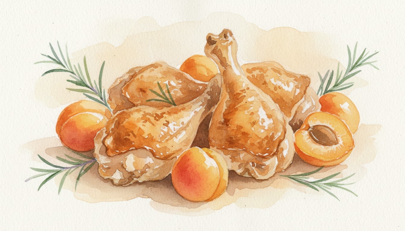 Roasted Chicken Thighs with Apricots and Rosemary