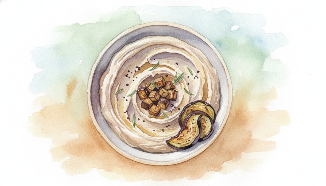 Roasted Eggplant and Rosemary Hummus