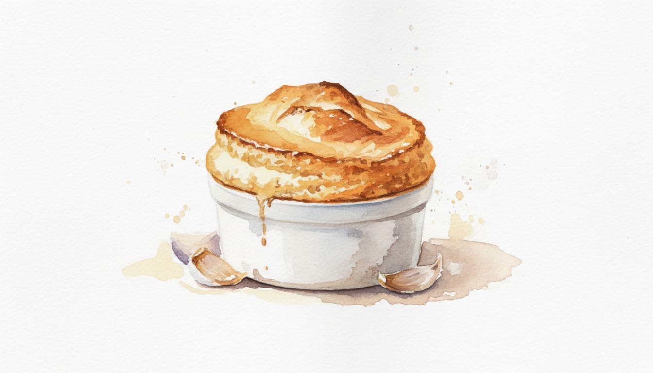 Roasted Garlic Soufflé