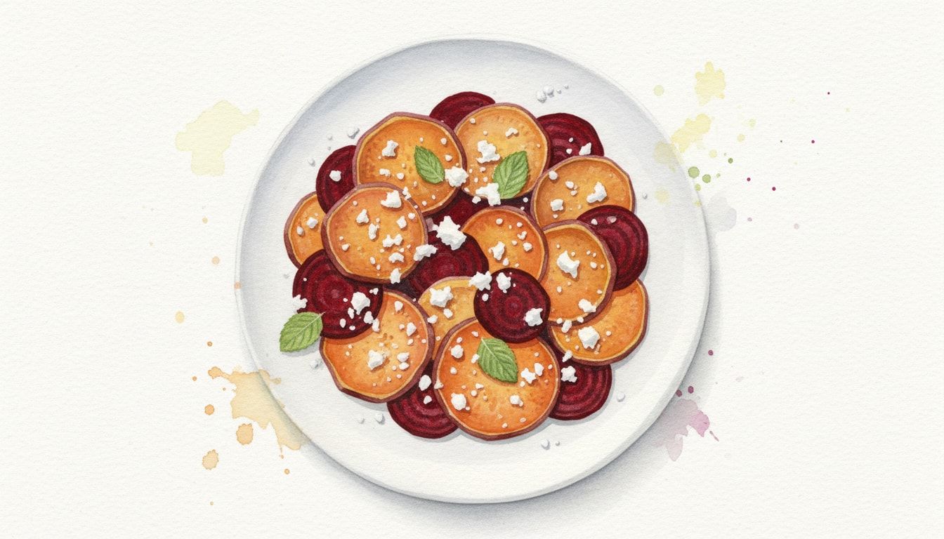 Roasted Root Salad with Creamy Feta