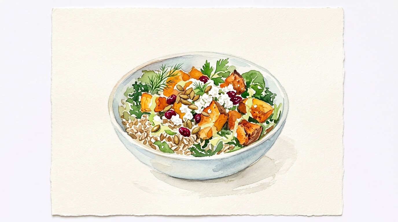 Roasted Squash and Farro Harvest Bowl