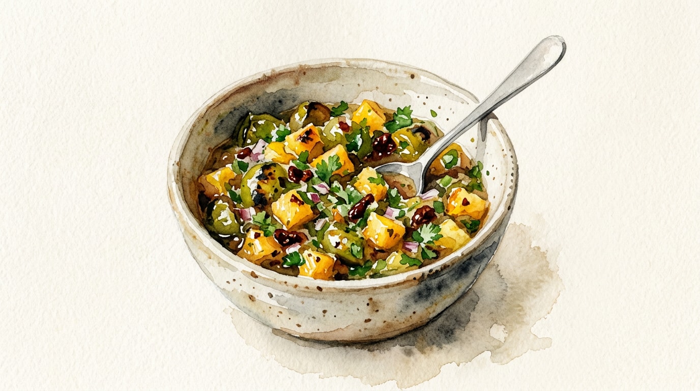 Roasted Tomatillo and Pineapple Chipotle Salsa