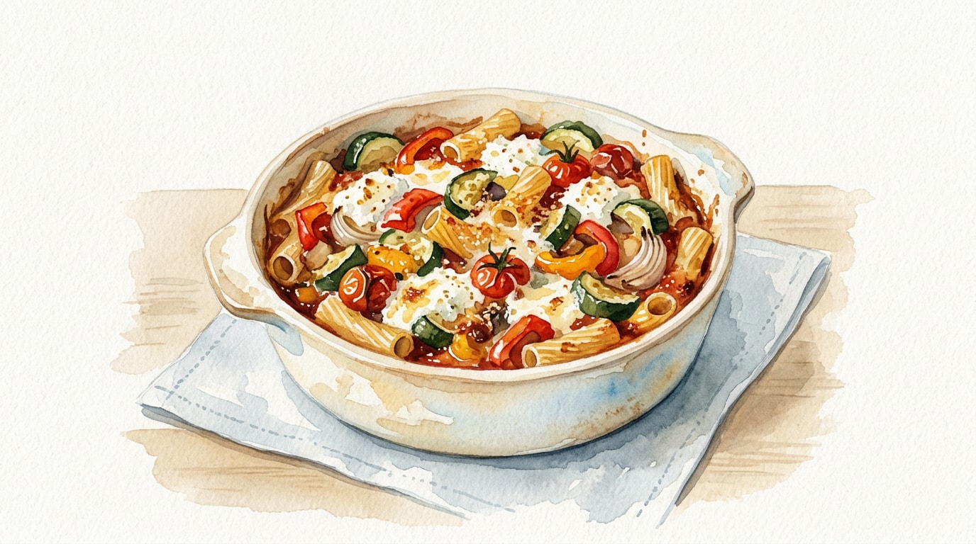 Roasted Vegetable and Ricotta Pasta Bake
