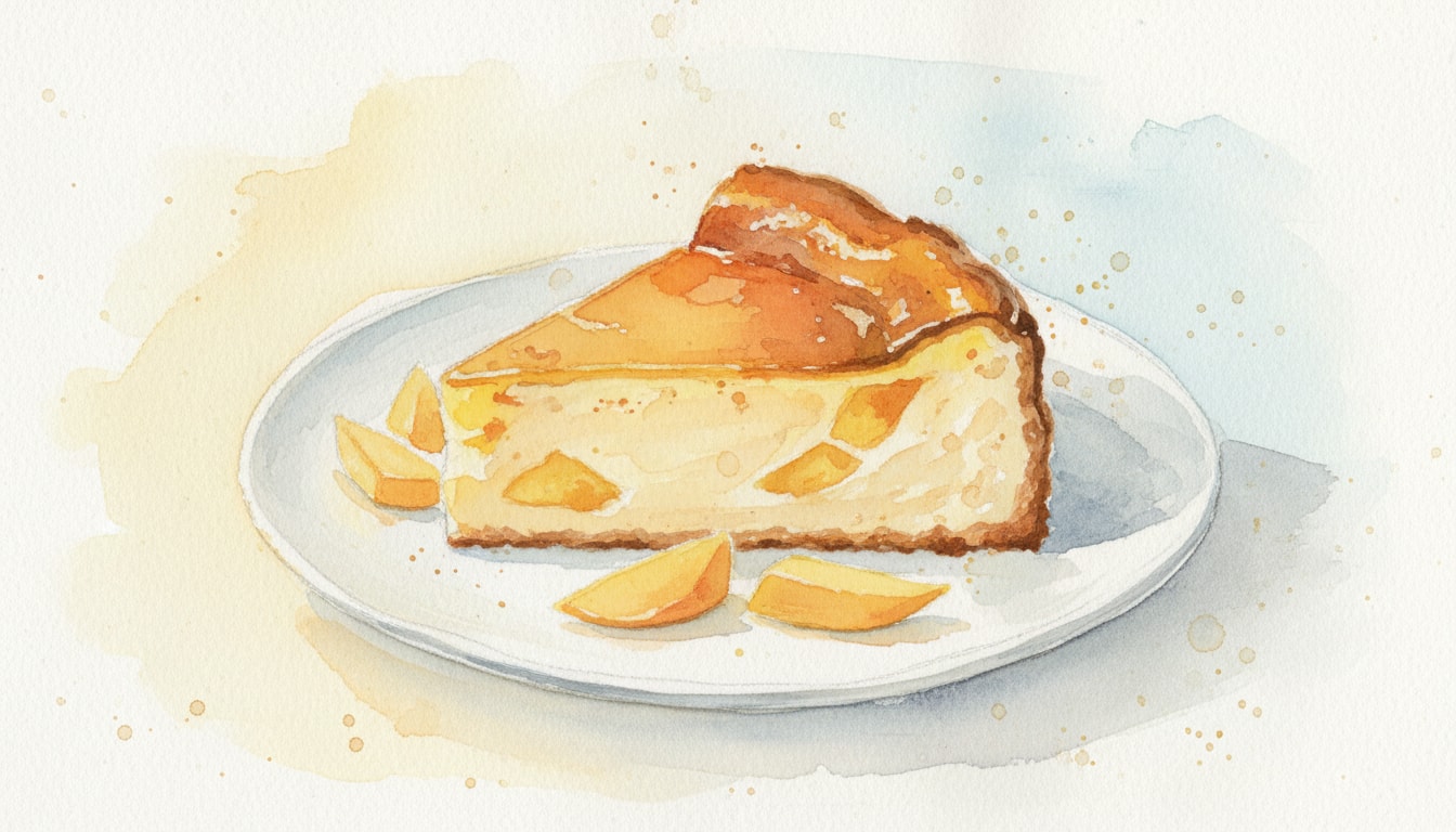 Rustic Mango Basque Cheesecake