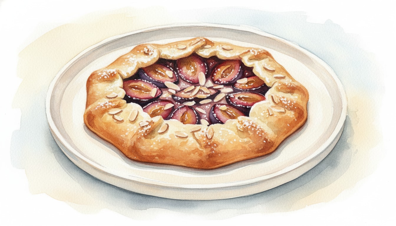 Rustic Plum & Almond Galette