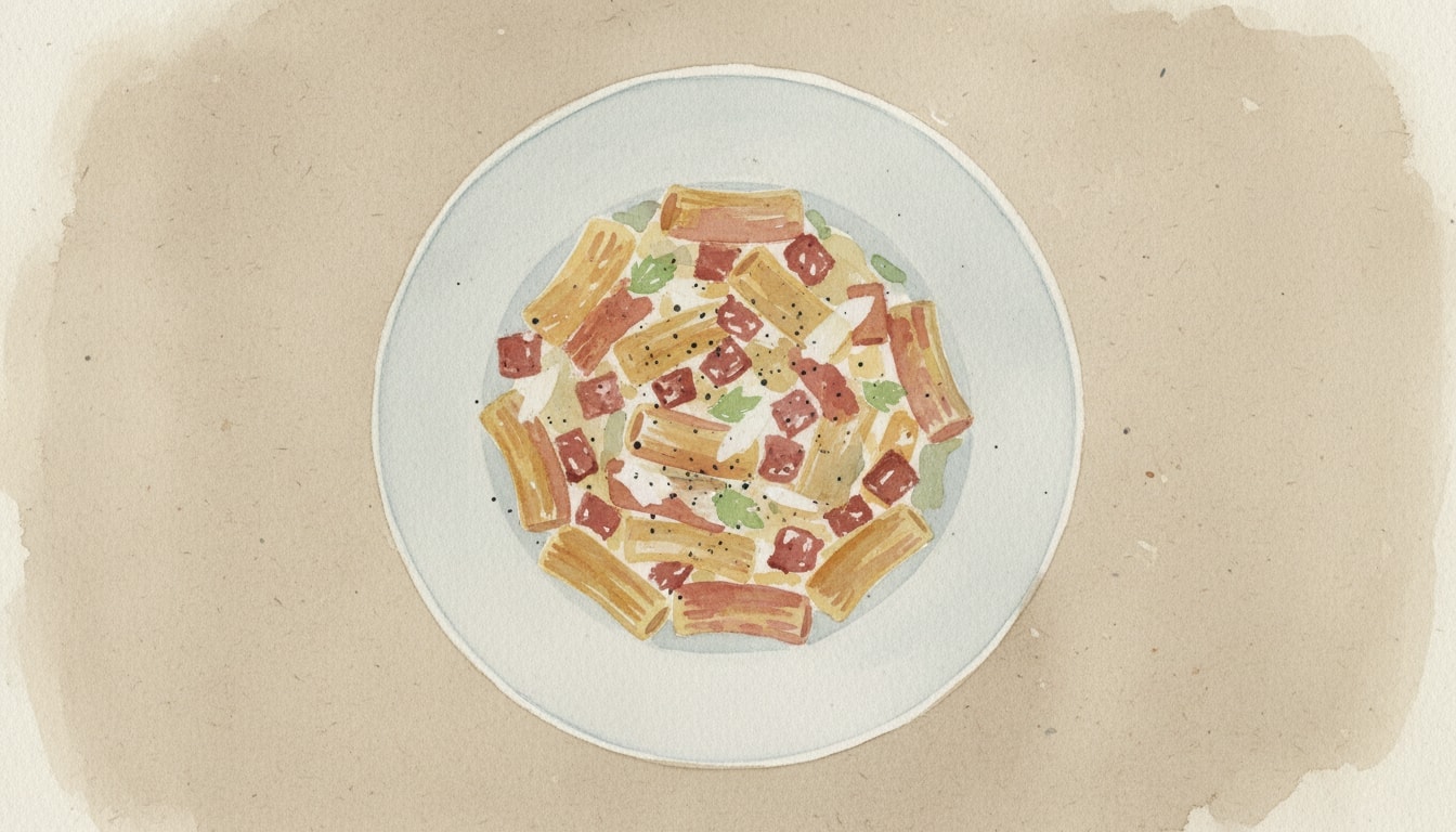 Salami Pasta Alla Gricia