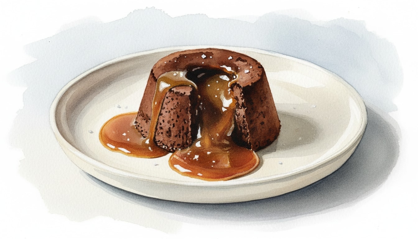 Salted Caramel Chocolate Fondant