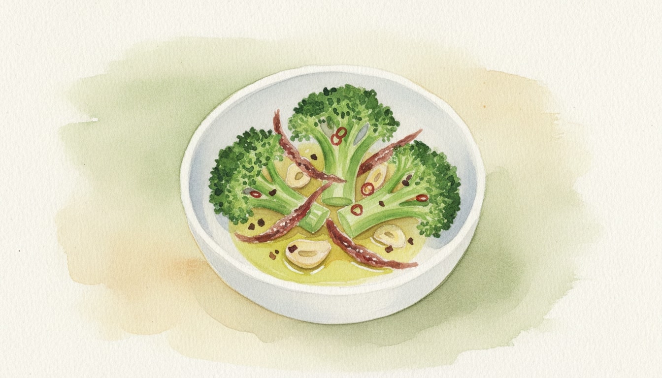 Sautéed Broccoli with Anchovies and Garlic