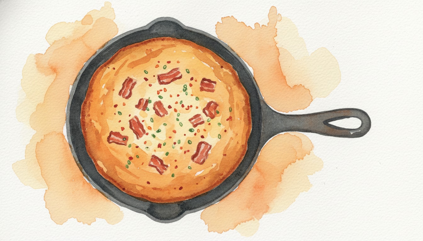 Savory Bacon Skillet Cornbread