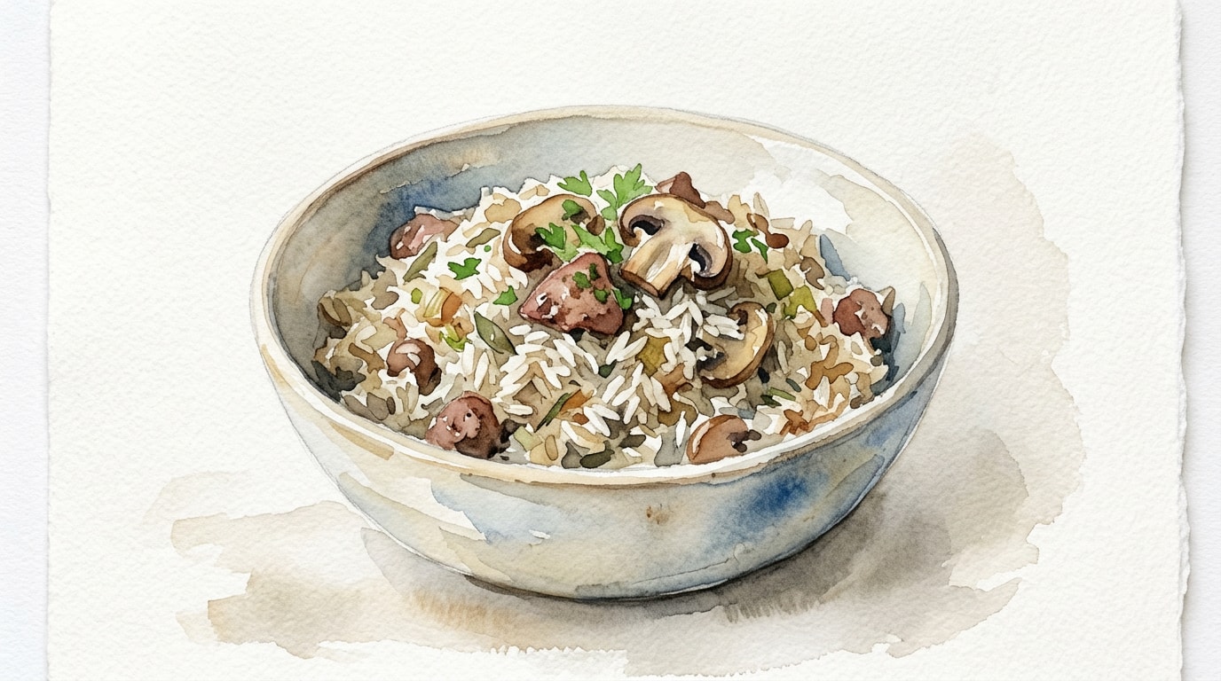Savory Chicken Liver and Mushroom Rice Dressing