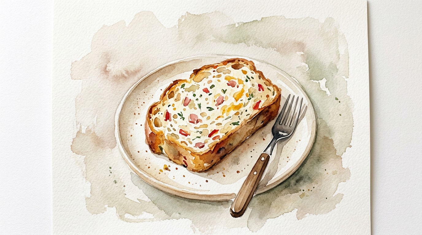 Savory Ham and Roasted Red Pepper Quick Bread