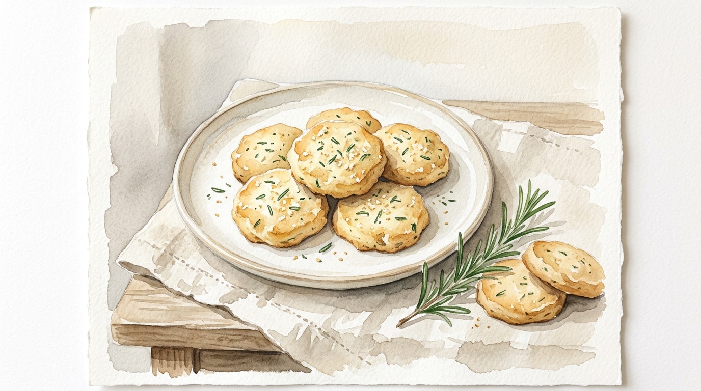 Savory Parmesan and Rosemary Shortbread