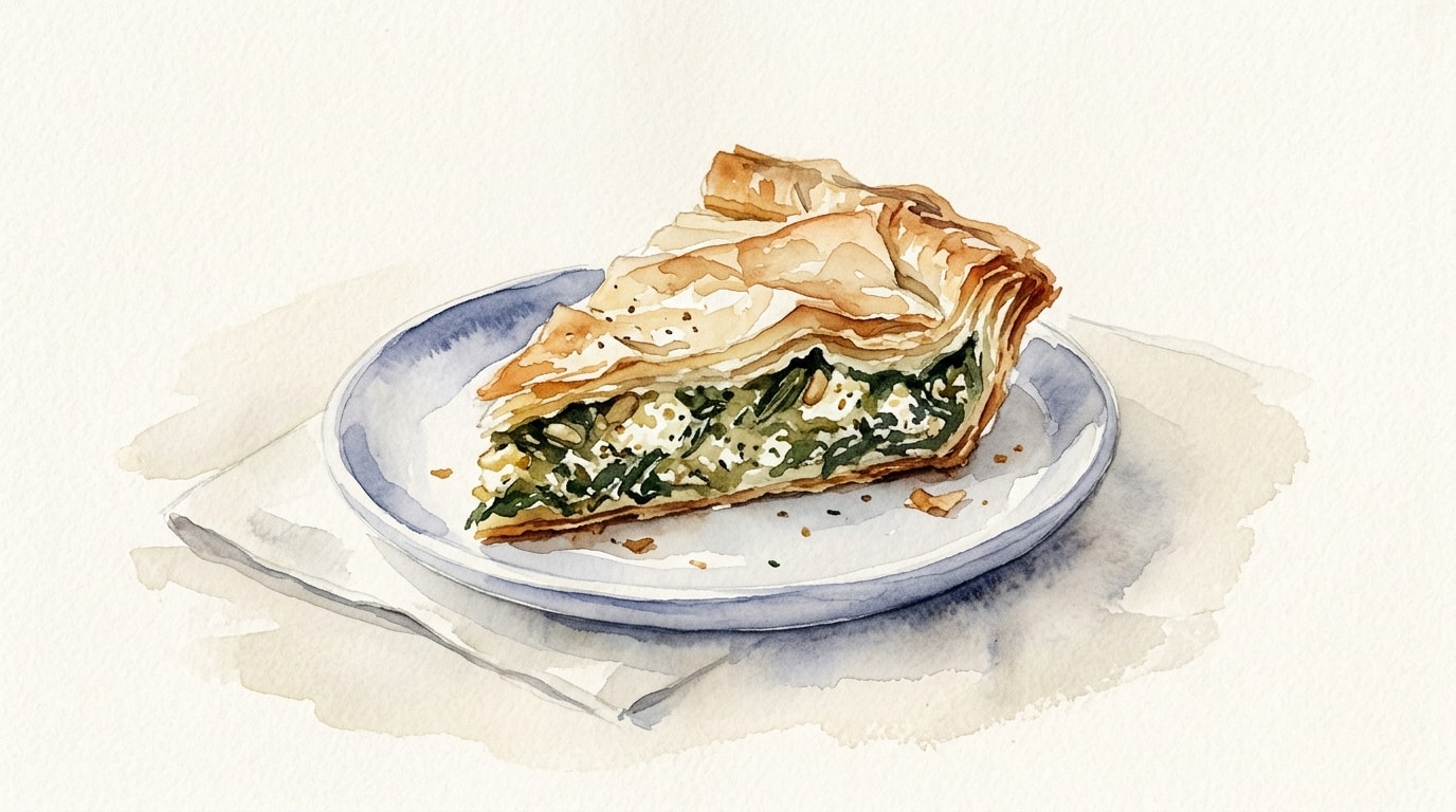 Savory Swiss Chard and Goat Cheese Phyllo Pie