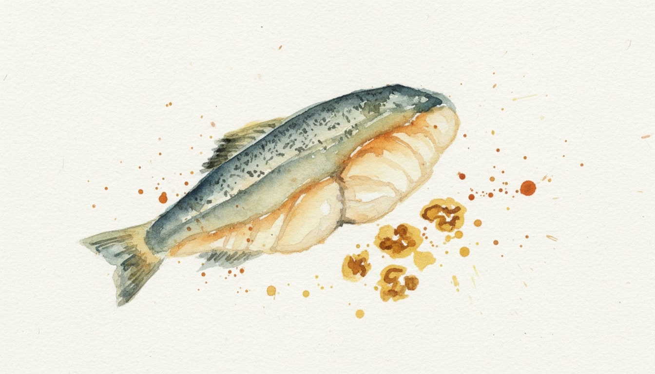 Sea Bass With Curried Walnuts