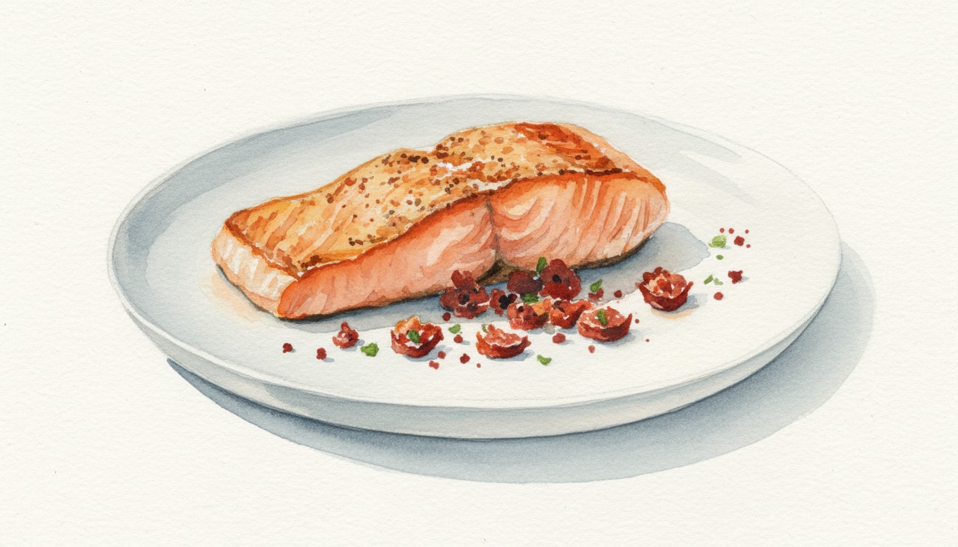 Seared Salmon with Chorizo