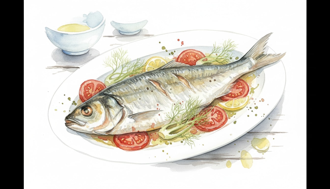 Shad Baked With Tomatoes and Fennel