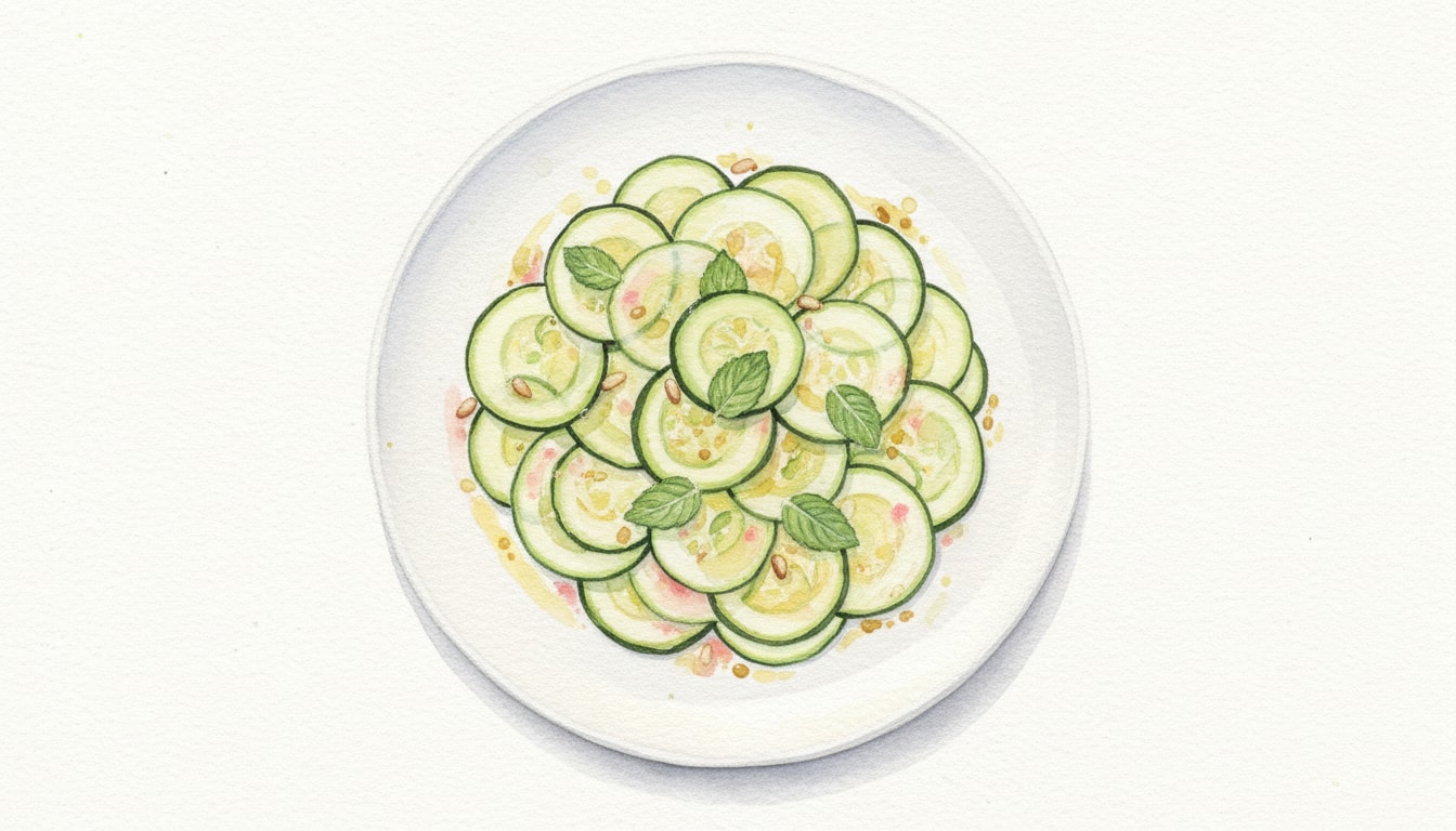 Shaved Zucchini and Fennel Carpaccio Salad