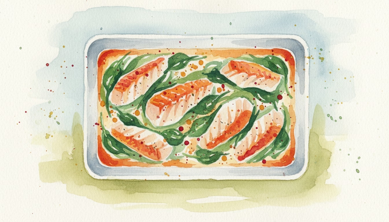 Sheet-Pan Fish Tikka with Spinach