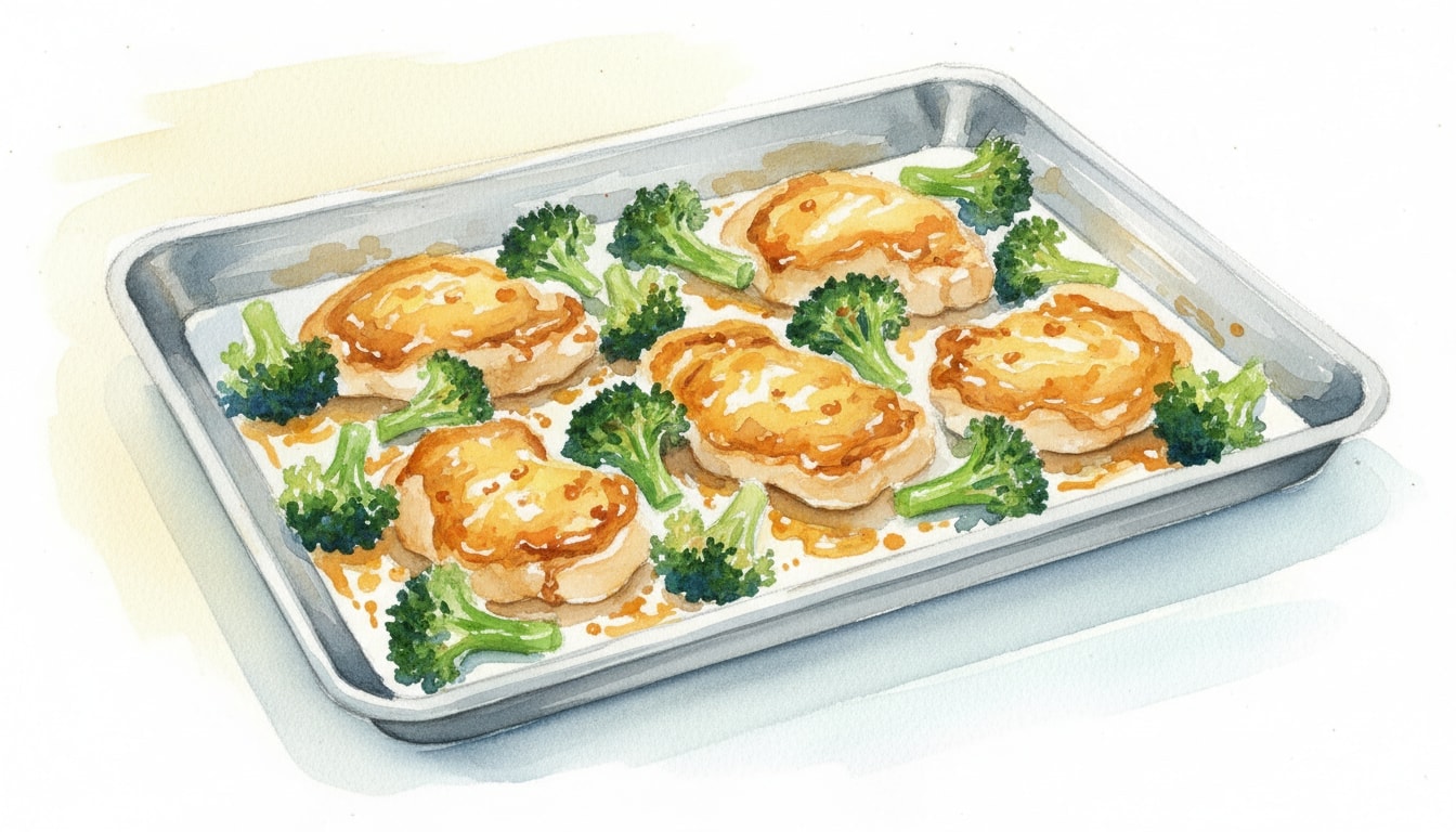 Sheet-Pan Honey Mustard Chicken and Broccoli