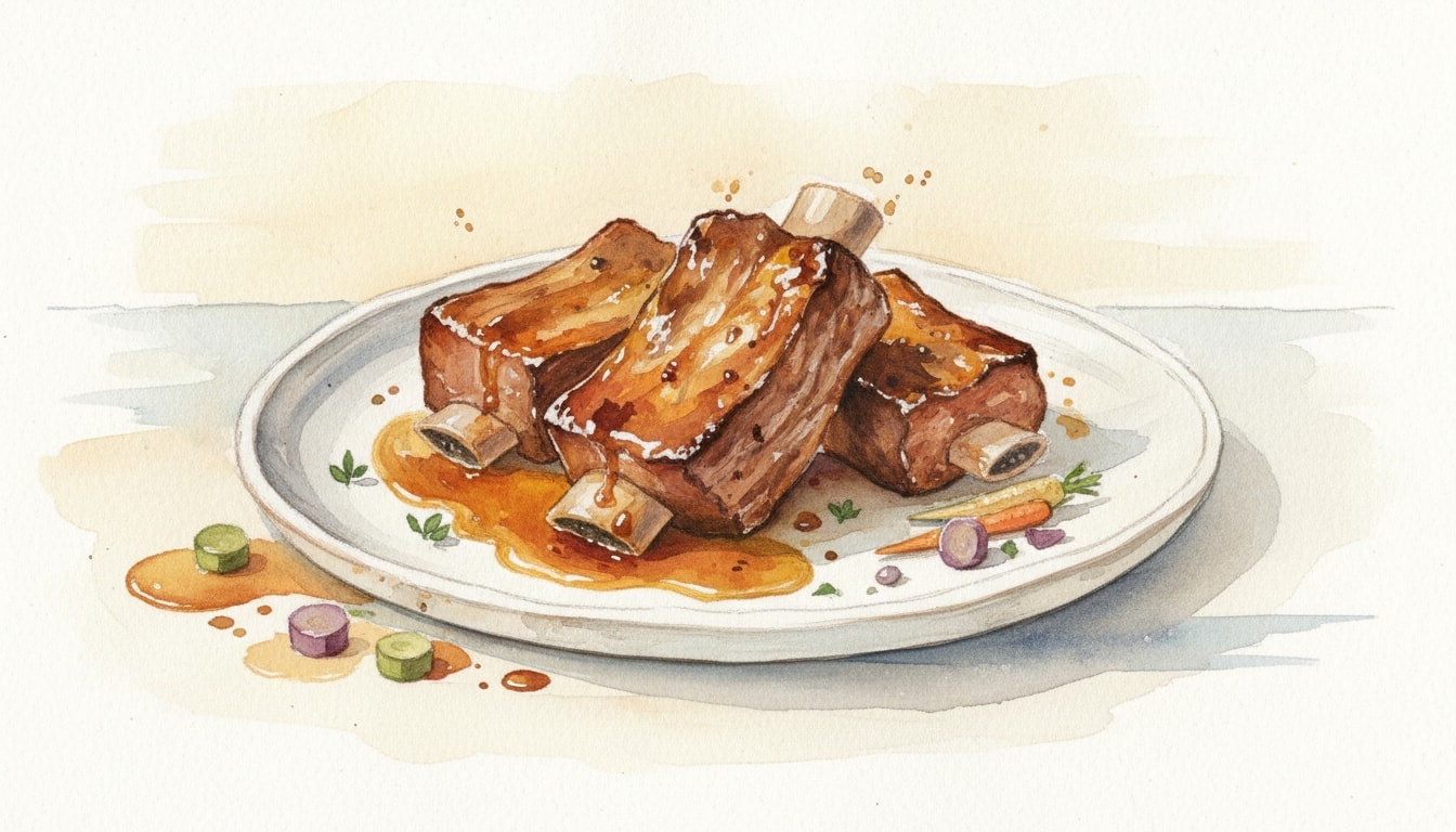 Short Ribs Braised in Beer and Buckwheat Honey