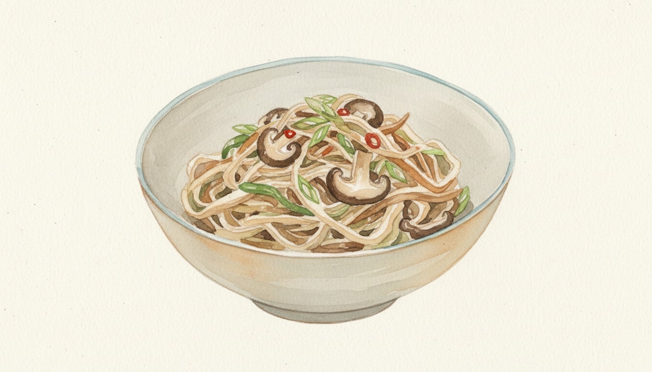 Shredded Tofu and Shiitake Stir-Fry