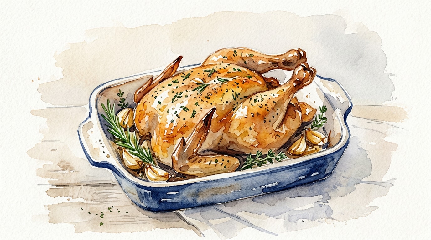 Simple Garlic and Herb Roasted Chicken