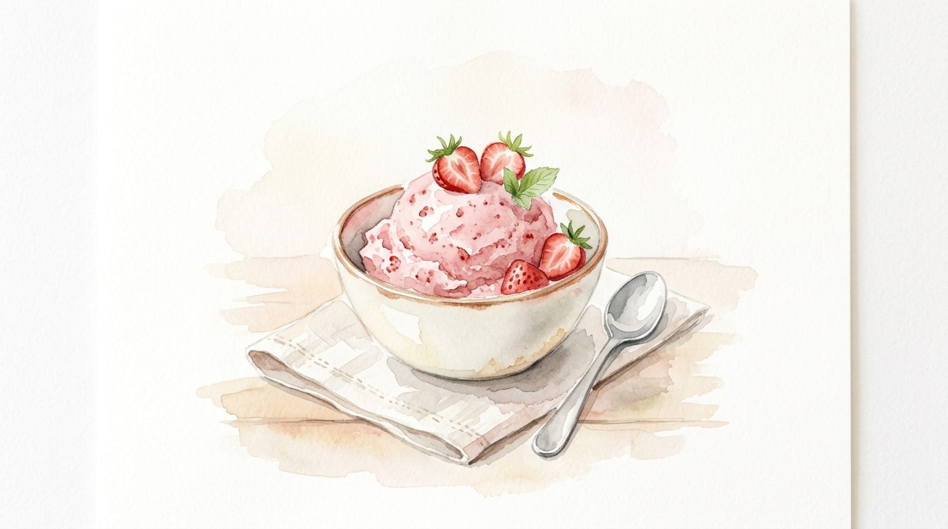 Simple No-Churn Strawberry Ice Cream