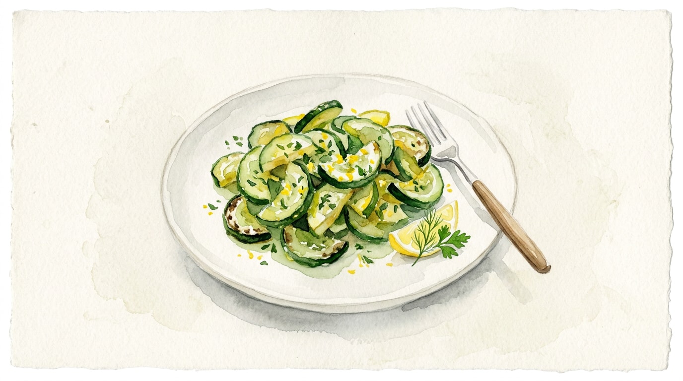 Simple Sauteed Courgette With Lemon And Herbs