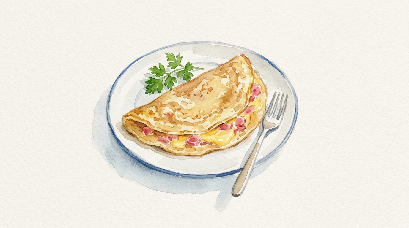 Simple Savoury Ham And Cheese Pancakes