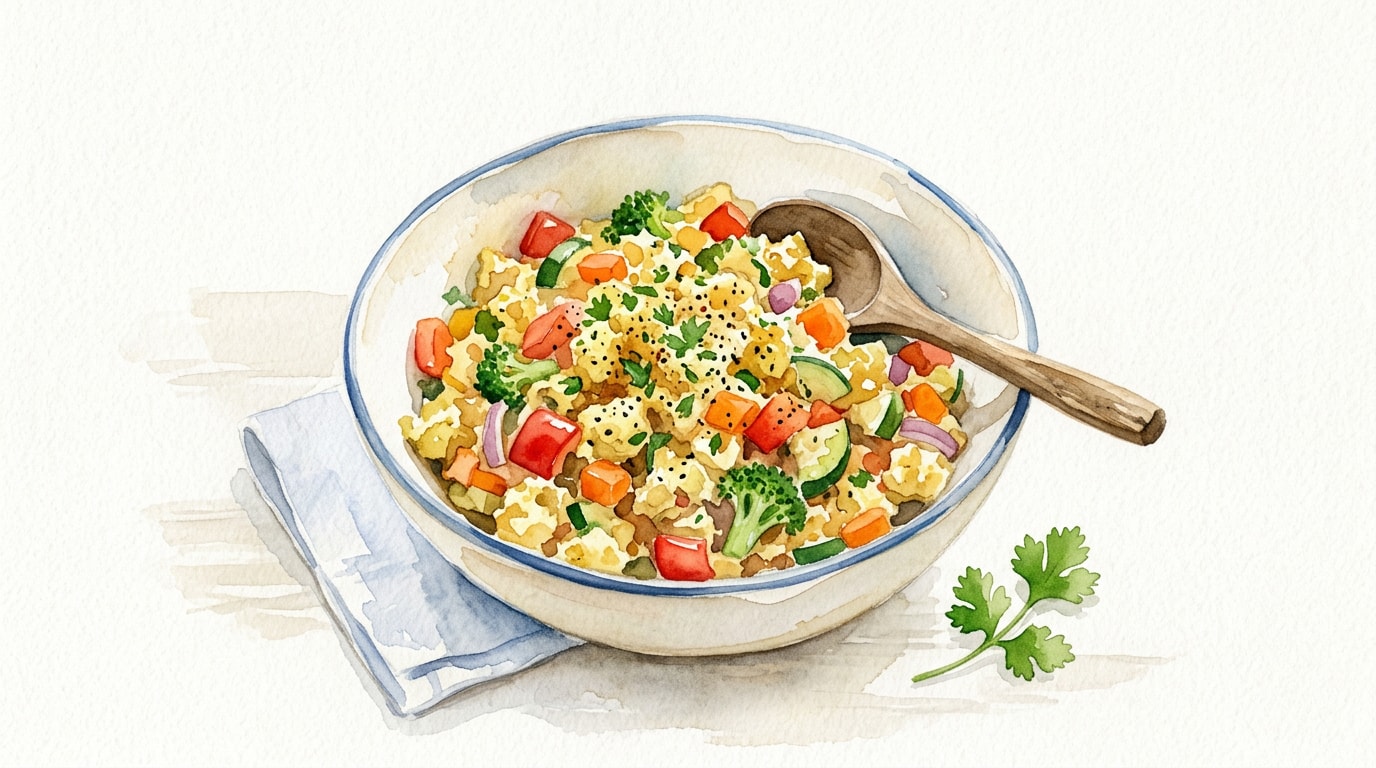 Simple Veggie Tofu Scramble