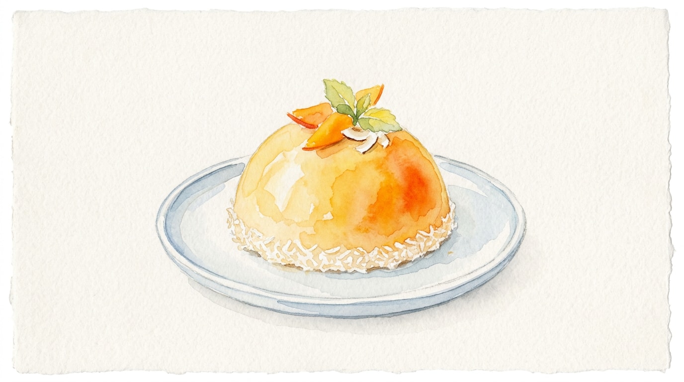 Simplified Mango Coconut Bombe