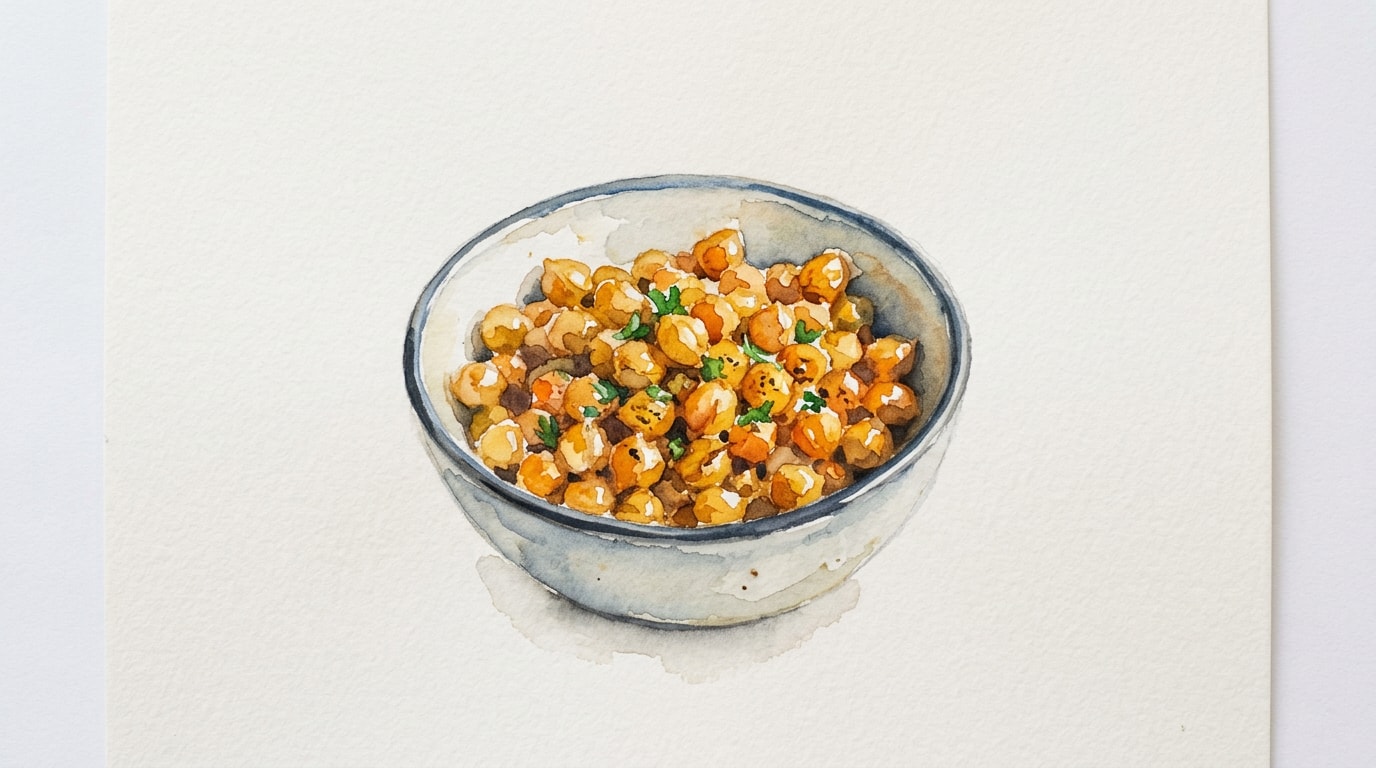 Skillet-Roasted Curry Crunch Chickpeas