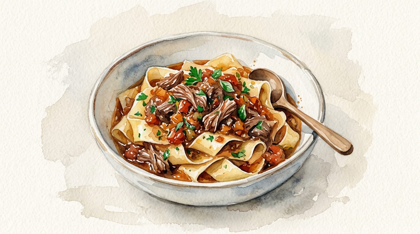 Slow-Cooked Lamb Ragu with Pappardelle