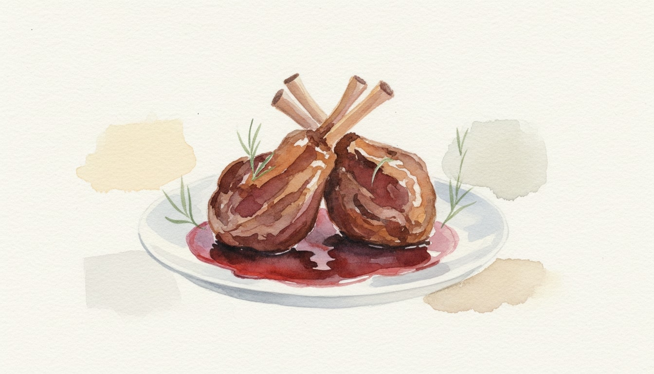 Slow-Cooked Red Wine Braised Lamb Shanks with Rosemary