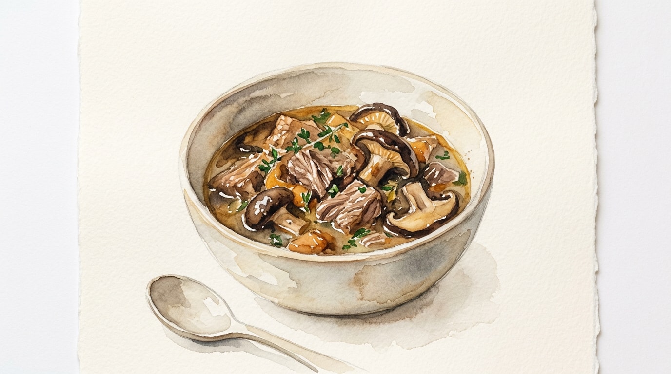 Slow-Cooked Veal and Shiitake Ragout