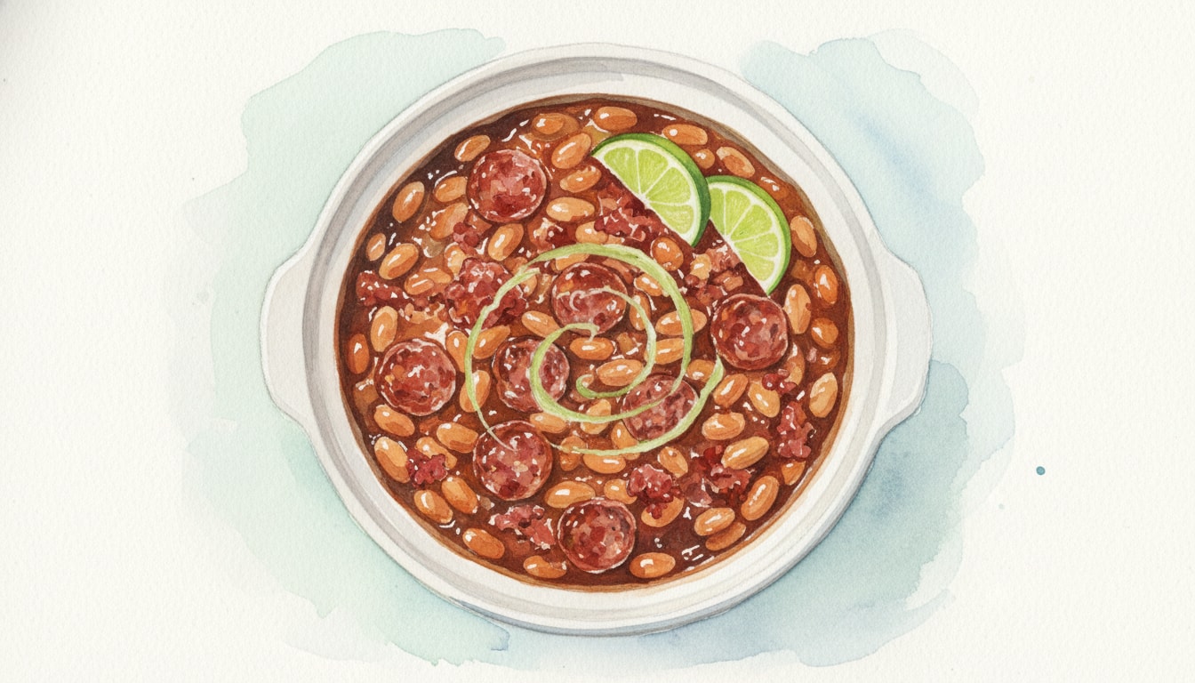 Slow-Cooker Baked Beans with Chorizo and Lime