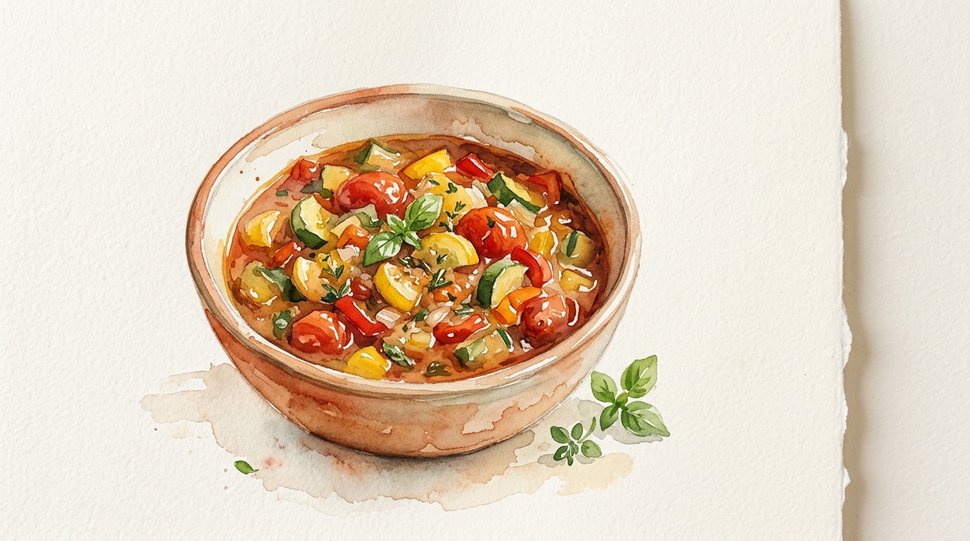 Slow-Simmered Tomato and Summer Vegetable Sauce